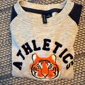 Gray and Navy Little Toddler Sweatshirt